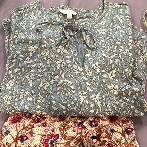 TWO shirts Lucky brand women small/petite gently used